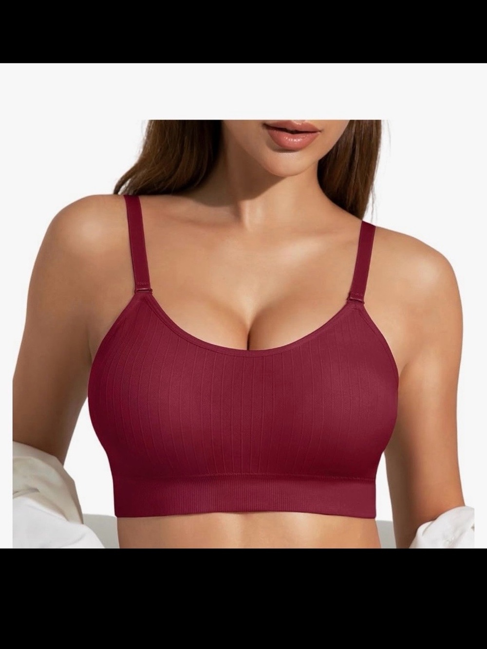 Women’s Ribbed Seamless Bralette Comfort Bra